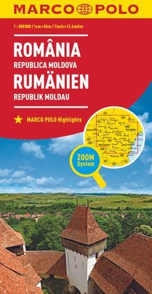 Map Rumänien, Republik Moldau MP 1:800.000
