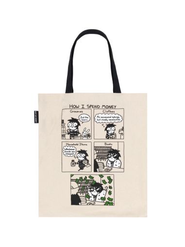 Sarah`s Scribbles How I Spend Money Tote Bag