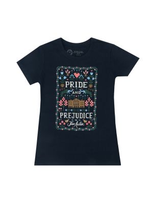 Puffin in Bloom Pride and Prejudice Women`s Crew T-Shirt Large